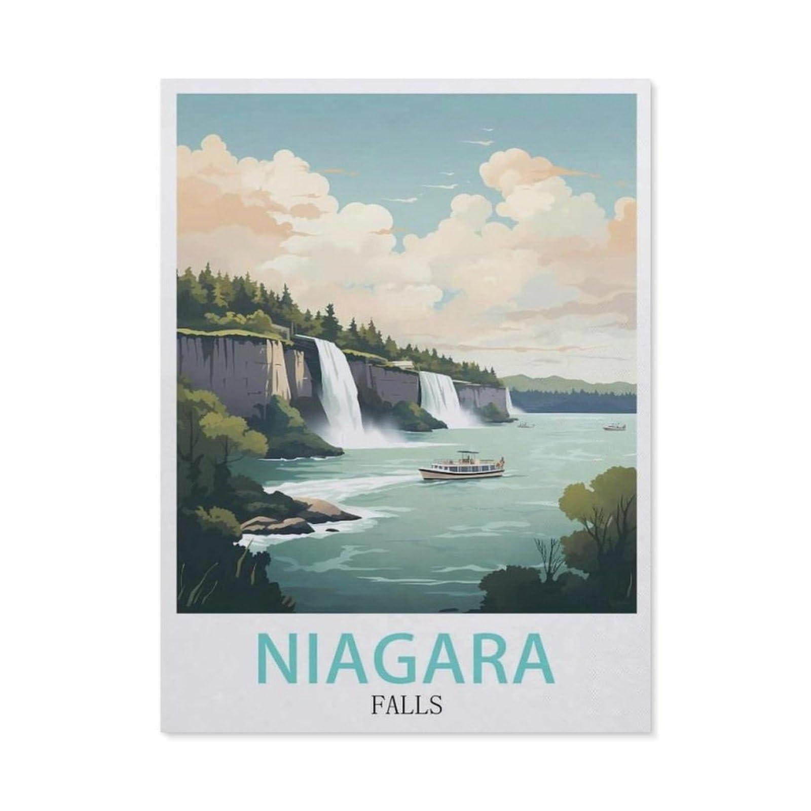 Gsbrsnts A17 Niagara Falls，Funny Tin Sign Retro Metal Sign For Home Farm Toilet Restroom Washroom Wall Decor Gift(30X40cm）12X16 Inch-X37