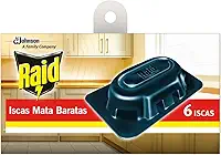 Raid Inseticida Isca Mata Barata, Veneno, Ação Contínua, 3 Meses de Proteção, 6 Unidades