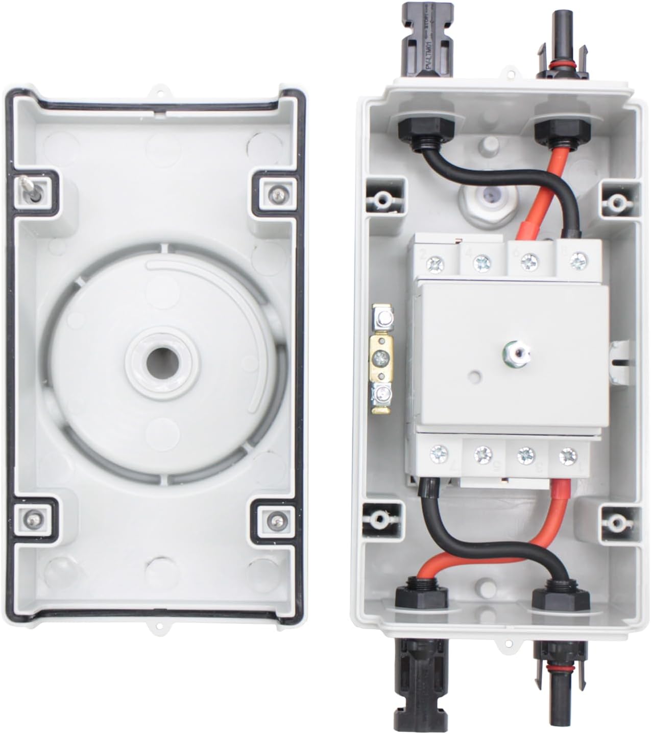Solar DC Disconnect Switch - HXH 2-in-2-out 1000V IP66 DC Isolator Switch, Versatile for Home, RV, Boat, and Commercial Solar Systems, Suitable for On/Off Grid Applications