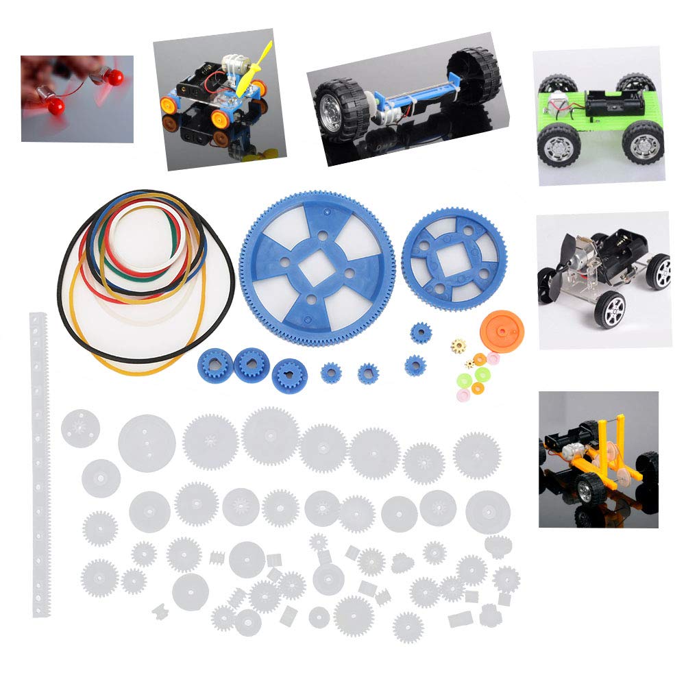 Juego de Engranajes de Plástico, Engranaje de Robot de Bricolaje de Amplia Aplicación Resistente a los Impactos para el Hogar