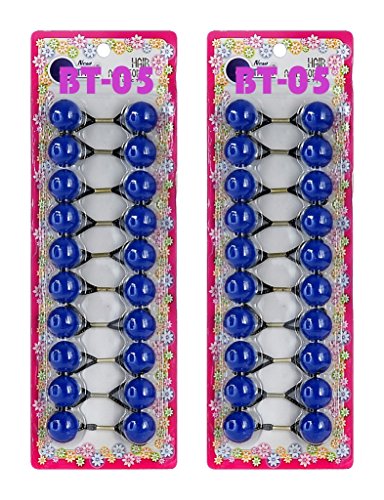 Tara Girls Twinbead Multi Cute Design Ponytail Elastics Pack of 2 Selection (BT05)