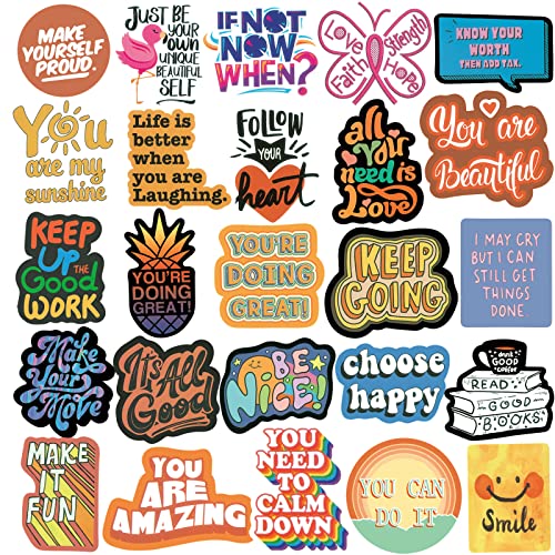 200Pcs Inspirational Stickers For Water Bottles, Motivational Stickers For Teens, Students, Teachers, Vinyl Waterproof Durable Laptop Sticker For Hydroflasks Journaling Scrapbooking #TOP3