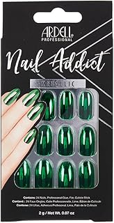 Ardell Nail Addict Artificial Nail Set, Metallic Green