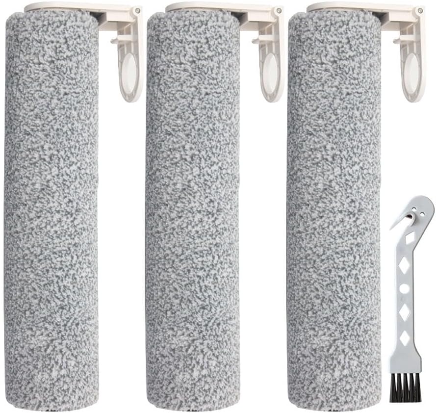 Soft Roller Brush Main Brush, for Mamibot for Flomo I Plus for Atvel F16 for Ultimate,Vacuum Cleaner Parts Set(3 PACK)