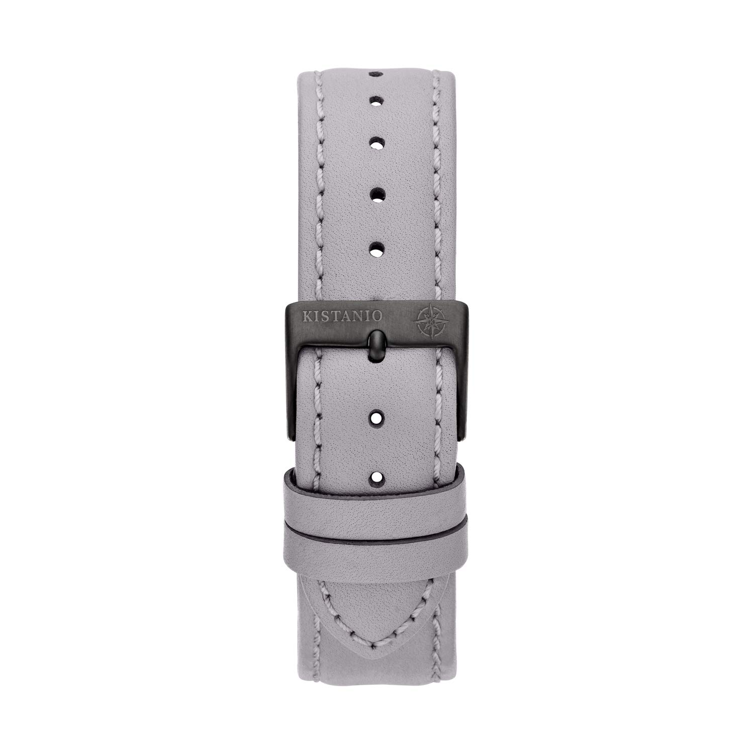 Stratolis STR-40-032 - Reloj de pulsera analógico para hombre con correa de piel y cristal de zafiro, color plateado