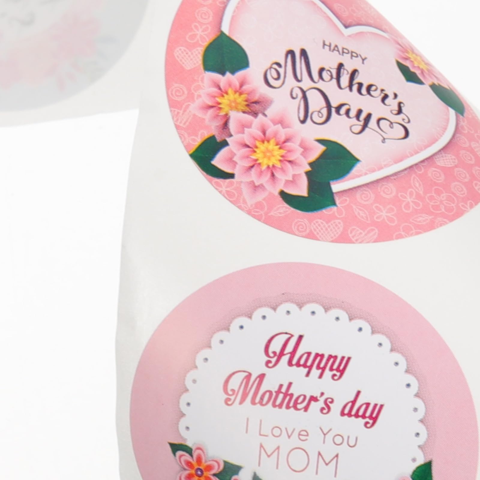 Didiseaon 10 Rotoli Adesivi Decorativi per Festa della Mamma, Cuore | Carta, per Decorare Biglietti e Regali, Etichette Adesive, Uso su Confezioni e Sacchetti
