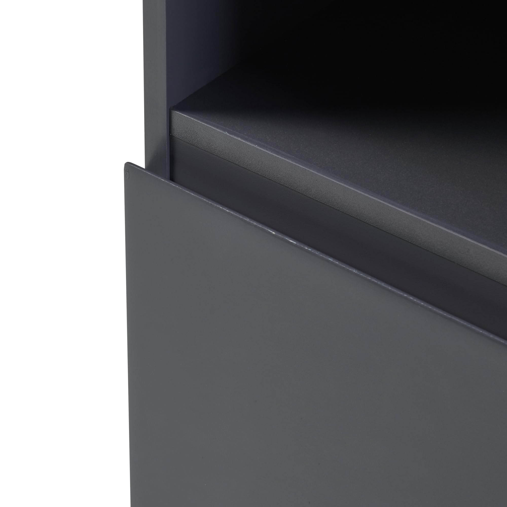 [en.casa] Columna de Baño con 2 Compartimetos Abiertos y Cerrados Armario Alto Mueble Auxiliar Baño con 2 Puertas MDF + Aglomerado Patas de Pino 160 x 30 x 30 cm - Gris y Color Madera