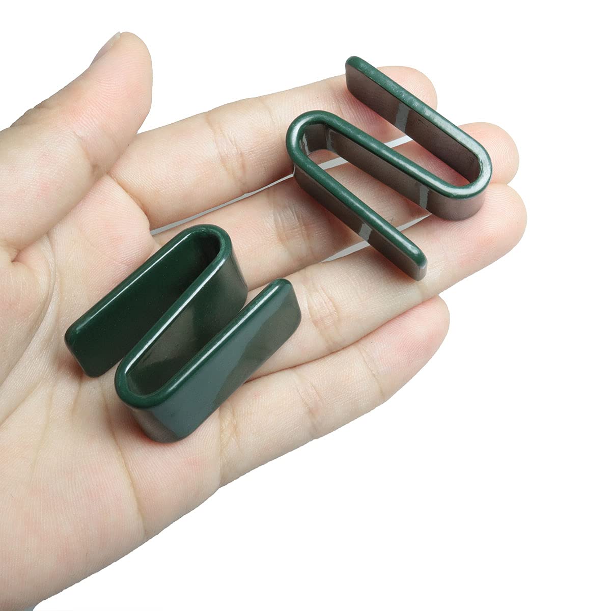 Green Steel S Hooks - Wire Shelf Clips -4 Green Steel S Hooks - Wire Shelf Clips -4