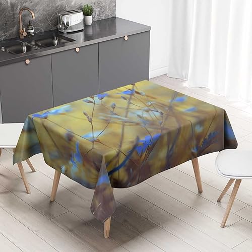 Mantel rectangular de primavera en primavera para mesa, decoración de cocina para comedor, 60 x 84 pulgadas