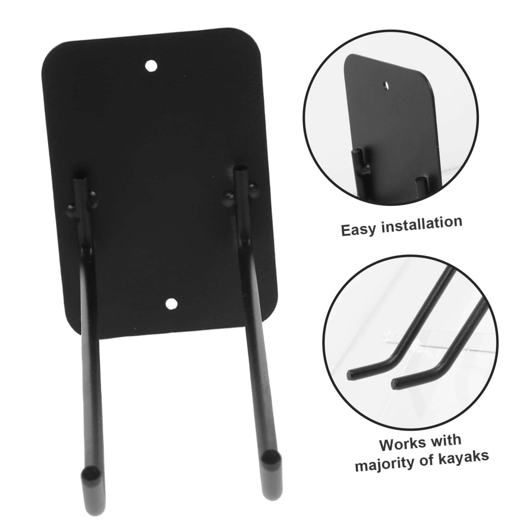Sosoport Paddelhaken Kayak Accessories Boot Paddelhalter Paddelhalterung für Kajaks Paddel Wandhaken Garage Handy, Mobiltelefon Sitz Paddelhalter für Kajaks Kanuzubehör Eisen Black