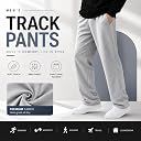THE Startup Track Pants for Man | Baggy Trackpants for Men | Straight Fit Mens Trackpants & Joggers, Cotton Gym Lowers for Men | Lightweight Breathable Mens Bottom Wear | Lowers for Man | Grey, XL gallery image