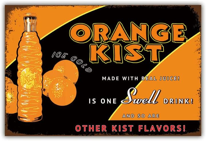 Reproducción nostálgico estilo vintage cartel de lata, decoración de pared para cocina, bar, comedor, 8 por 12 pulgadas (negro)