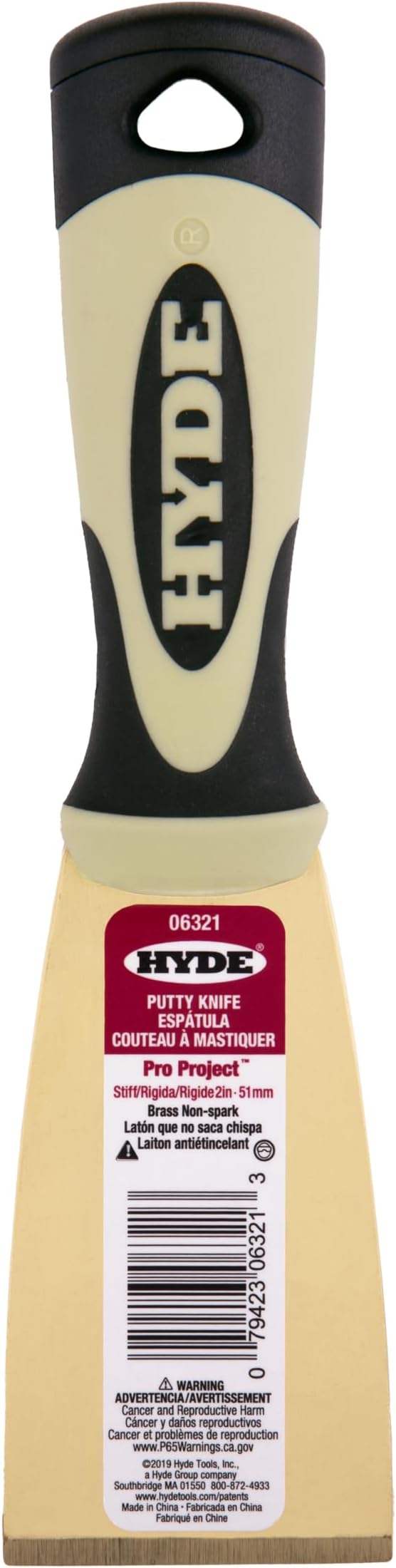 06321 2" Stiff Pro Project Brass Putty Knife
