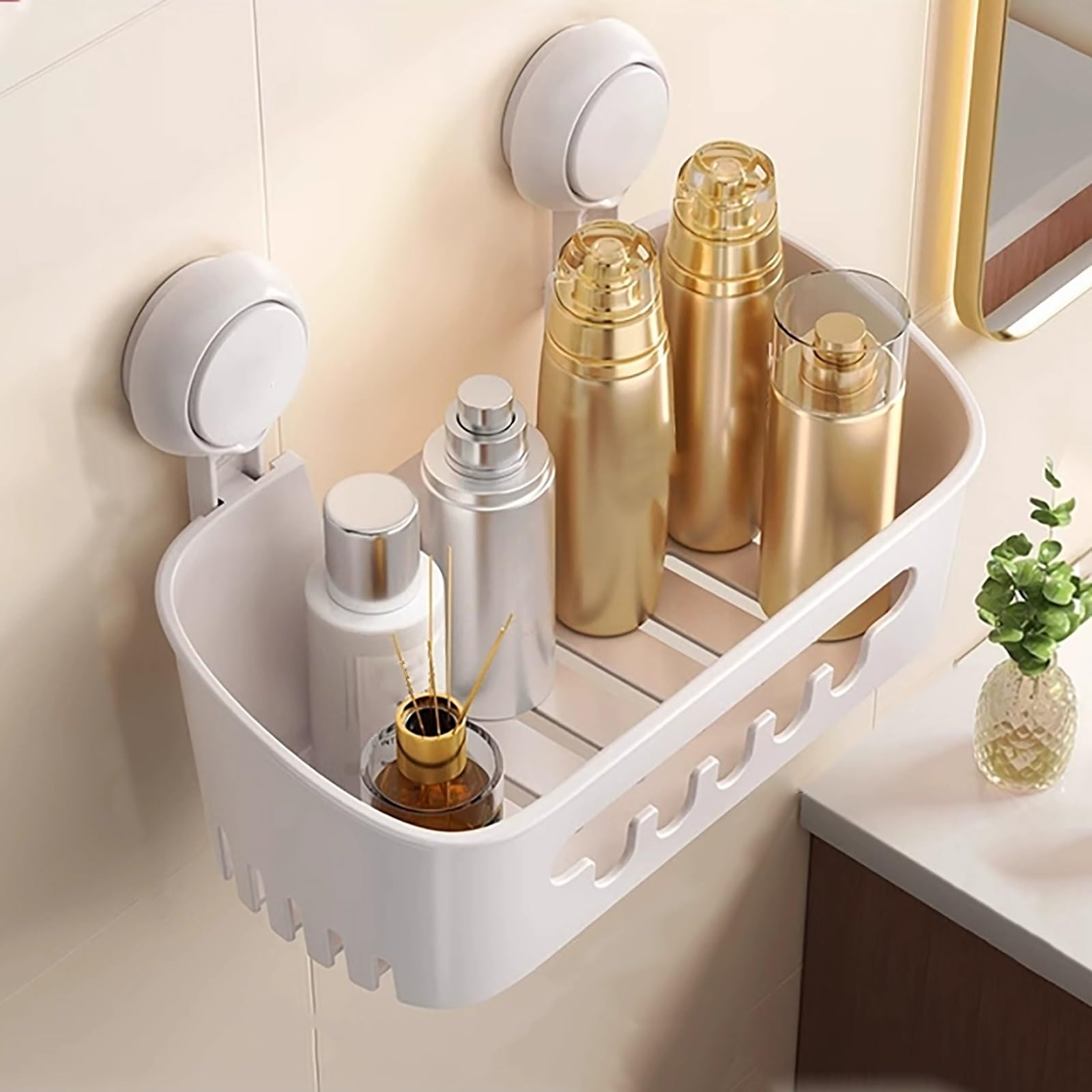 Estante con Ventosa para Ducha de baño, Estante de Almacenamiento para Inodoro, Lavabo, balcón y Cocina. Varios tamaños (8x12 pulgadas/20,5x30,5 cm).