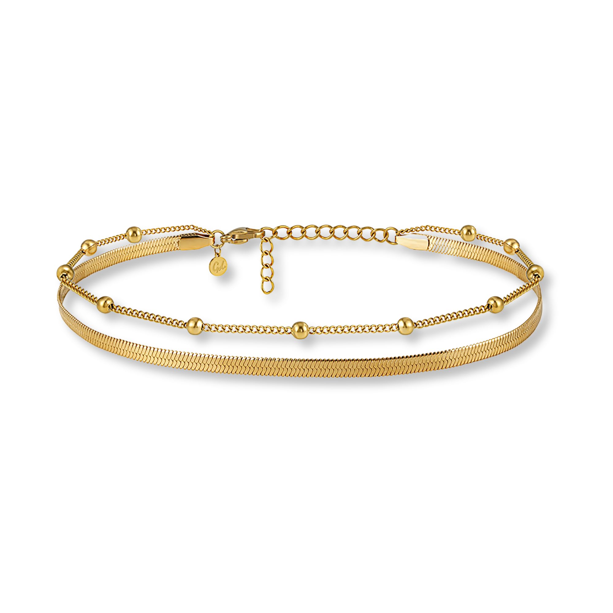gd good.designs Women's Foot Shackle I Multi-Strand Anklet - Adjustable I Foot Jewelry with Snake Chain in Gold - Silver - Rose Gold I Waterproof-picture-40