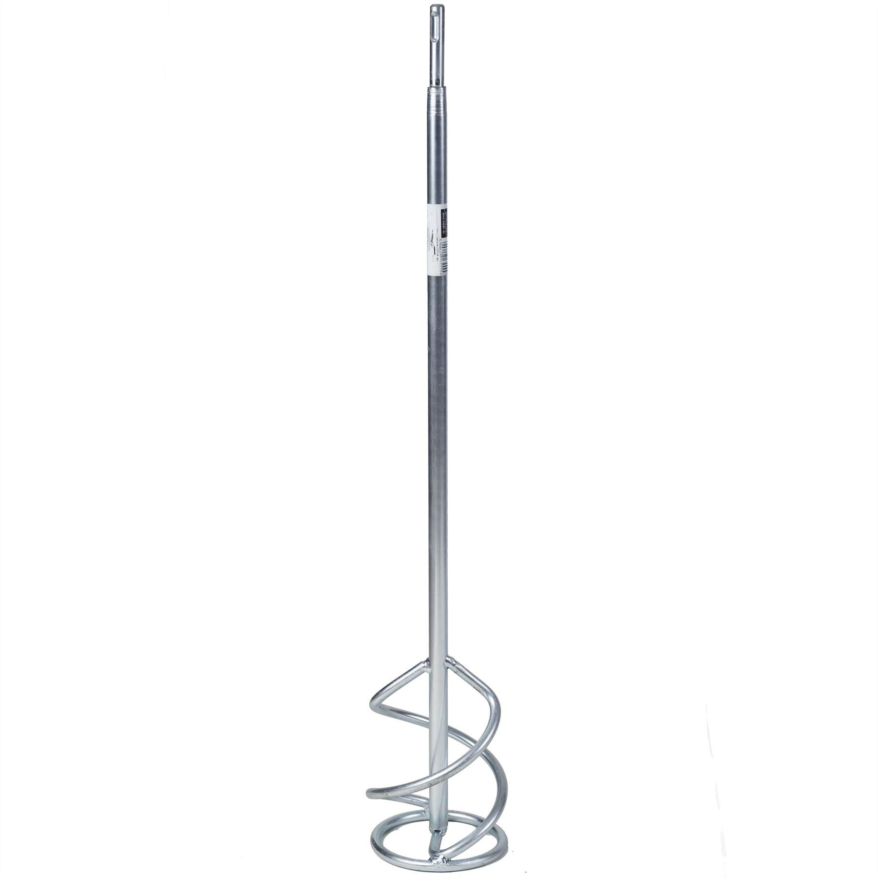 Toolty Silver Propeller Mixing Paddle 105 X 600Mm - Sds - Galvanized Mixer, Whisk, Stirrer - Positive 2-Blade - For Leveling Mass, Joint Mortar, Adheives, Glue, Paint, Diy - Tlty-1185Oc
