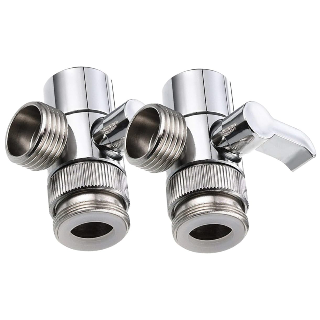Kit de desviador de grifo de 3 vías, adaptador de grifo de fregadero portátil, conector de manguera doble para una fácil fijación, paquete de 2 divisores de manguera de agua para uso en cocina y