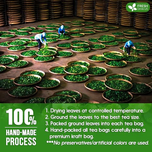 Image of FreshDrinkUS, Premium Gotu Kola Leaf Tea - 75 Tea Bags | Pure Dried Centella Asiatica Leaves | Naturally Caffeine-Free Herbal Tea | Refreshing Aroma & Smooth Taste | Premium Herbal Infusion. Vegan