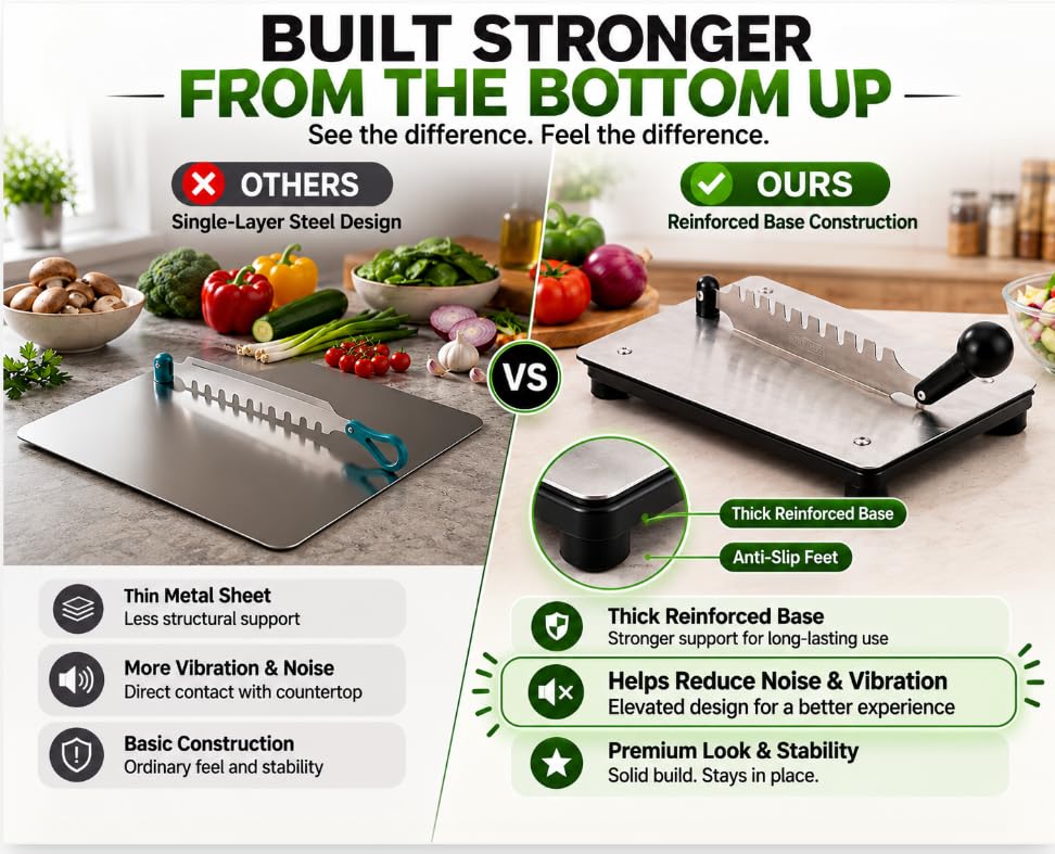 Image of Steel Chopping Board with Knife | Steel Cutting Board & Stainless Steel Cutting Board for Kitchen, Rustproof, Hygienic, Easy to Clean, Durable