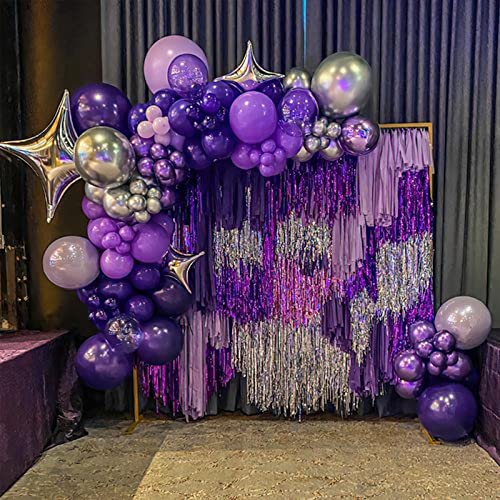 Image of PartyWoo Dark Purple Balloons 50 pcs 12 Inch Pearl Royal Purple Latex Helium Balloons for Graduation Halloween Mardi Gras Ramadan & Eid Wedding Baby Shower Birthday Party Decorations Purple-Z33