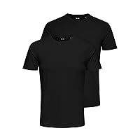 Only & Sons ONSBASIC Slim O-Neck 2-Pack Noos T-Shirt, Nero. Confezione: 2 Pezzi