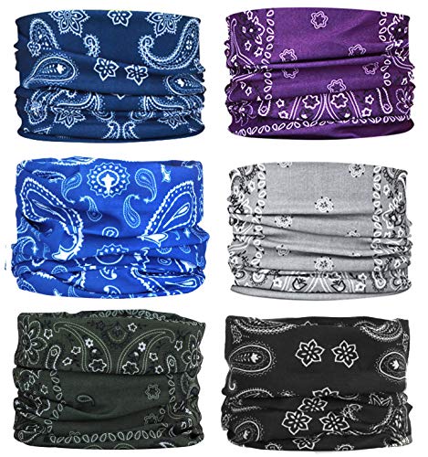 6PCS Outdoor Magic Headband Elastic Seamless Bandana Scarf UV Resistence Sport Headwear
