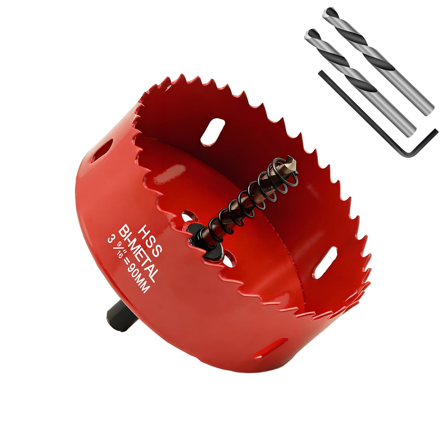 90 mm HSS Bi-Metal Hole Saw，Hole Saw Cutter for Drilling Soft Metal, Wood, PVC Board and Plastic for Cutting Circular Holes