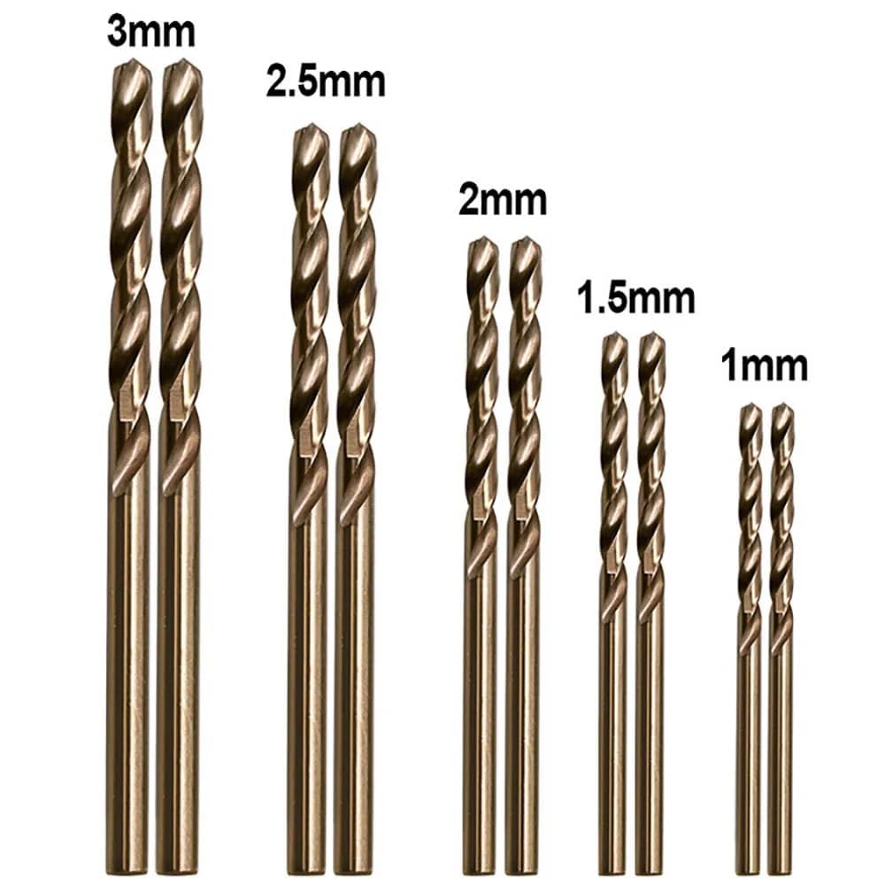 Foret hélicoïdal, Jeu De Forets Hélicoïdaux HSS M35, Mèches En Cobalt De 1 À 3mm for Métal Dur, 50 Pièces
