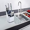 DECOBELLA 50840 Countertop Spoon Holder, Gray/Anthracite