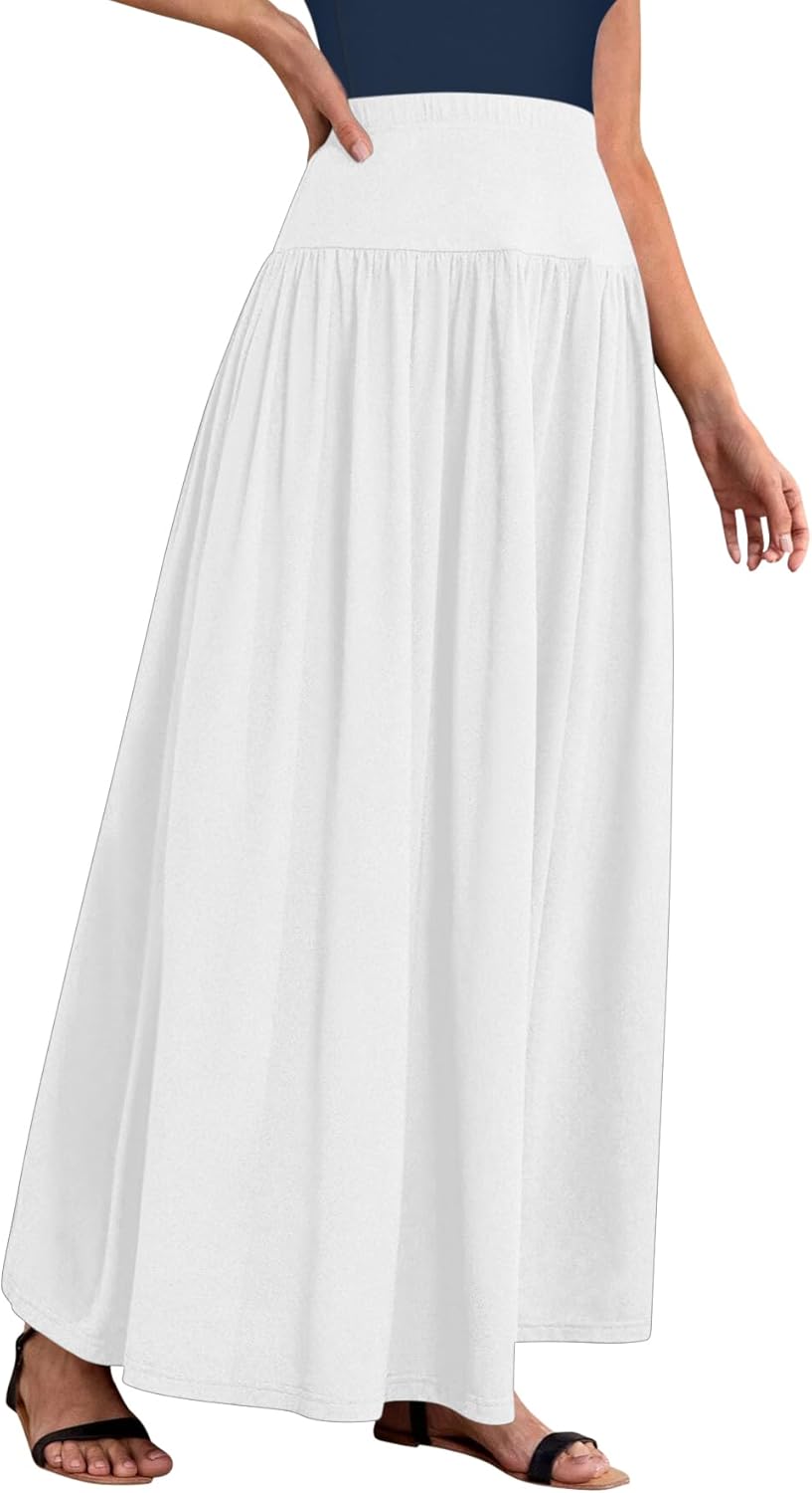 Sweet Hearts Maxi Skirts for Women with Pockets- Elastic Waist Casual Long Skirts XS-XL Made in USA - Image 4