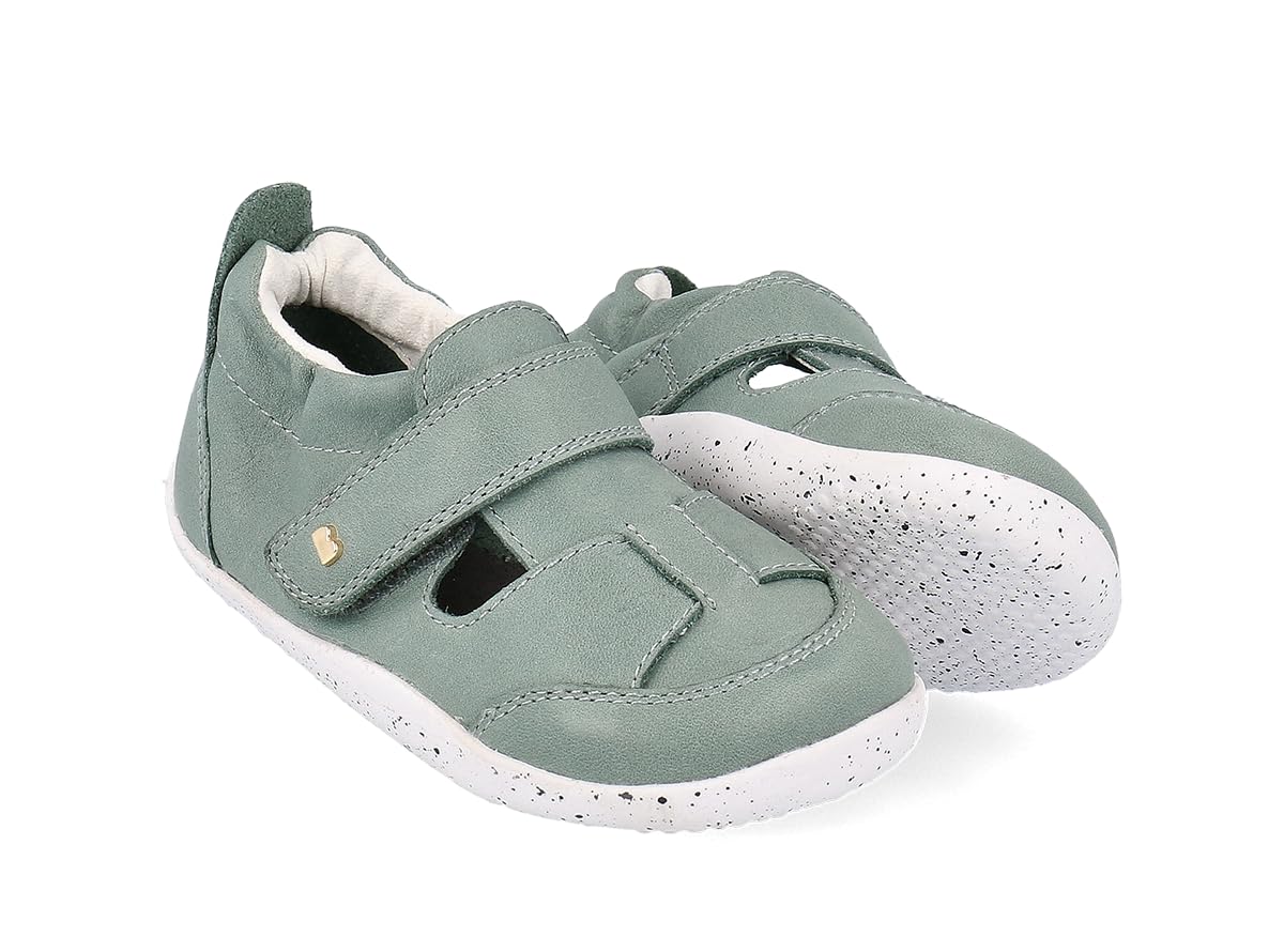 Bobux Xplorer Beau - Primi passi - Sandalo in pelle per bambini con gancio e cinturino a strappo (Sage, Sistema Taglie Calzature EU, Bimbo (0-5 anni), Numero, Media, 19)