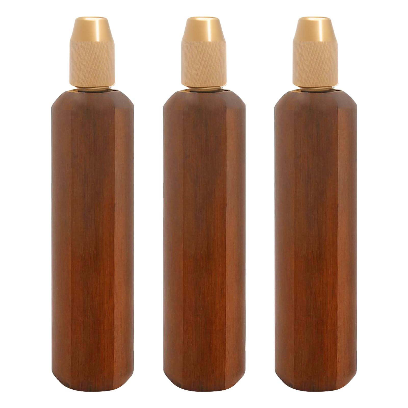 JETHMA 3Pcs Wooden File Handle with Brass Collet Chuck Ergonomic Diamond Needle File Handle for Woodworking Metal Joinery
