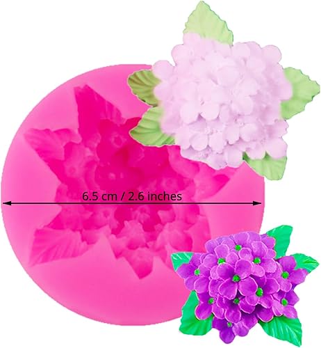 Miniatura 4 de Molde de silicona de hortensias de orquídea de loto y crisantemo, para bricolaje, molde de fondant, hecho a mano, para pudín de chocolate,