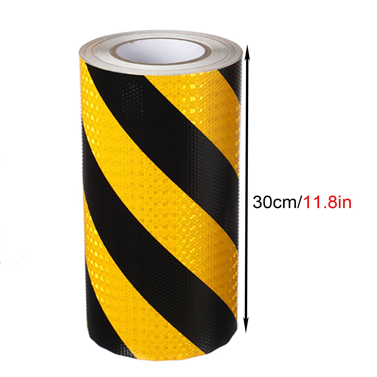 Nastri di segnalazione sicurezza Lunghezza 25 M Nastro Riflettente Nero E Giallo, Impermeabile Per Esterni Striscia Di Avvertimento Di Pericolo Per Vialetto / Barricata / Cartello Di Percorso ( Size :