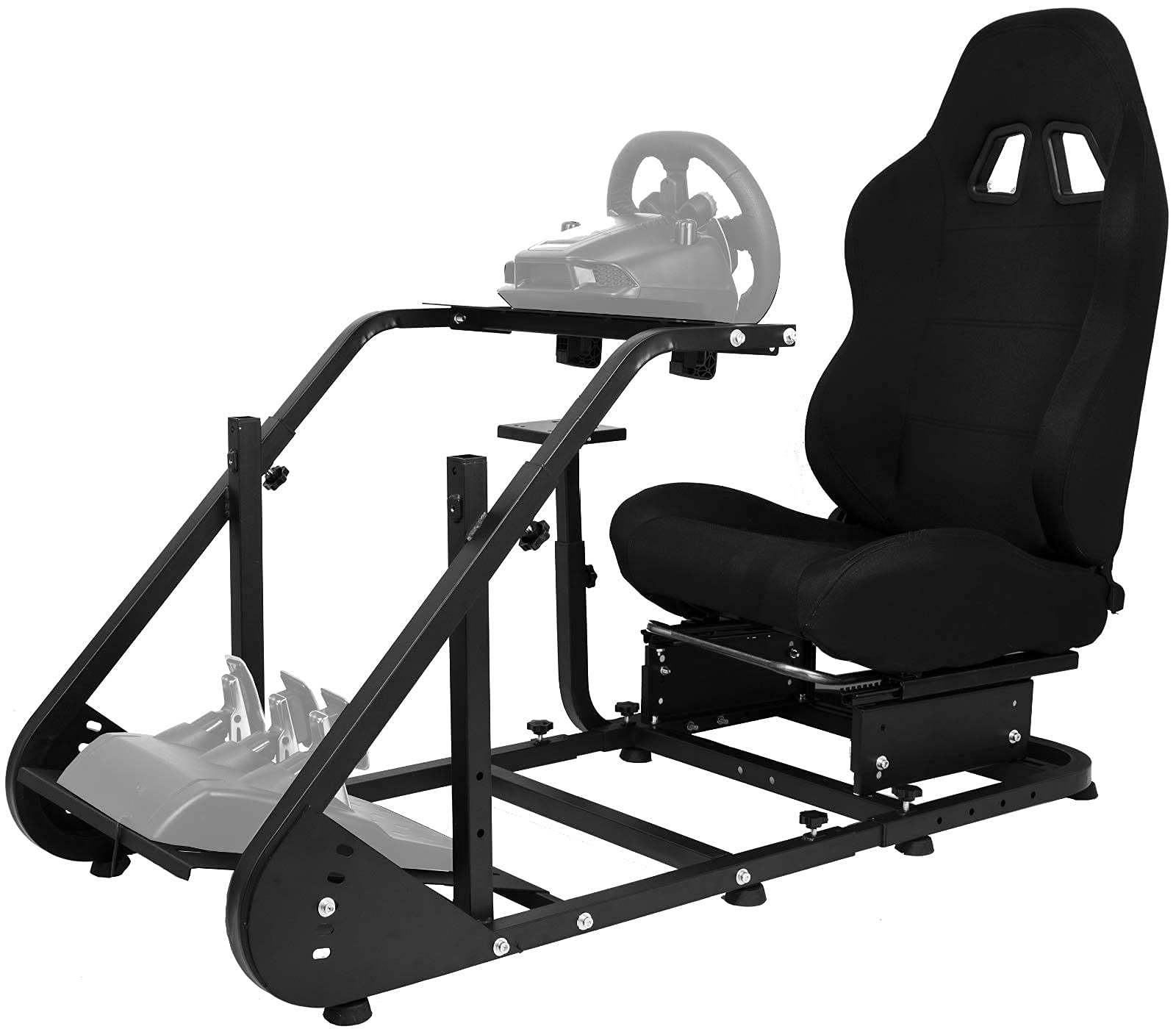 Sponsored Ad - Hottoby Racing Simulator Stand with Real Seat Adjustable Cockpit Fit for Logitech G25 G27 G29 G920 Gaming C...
