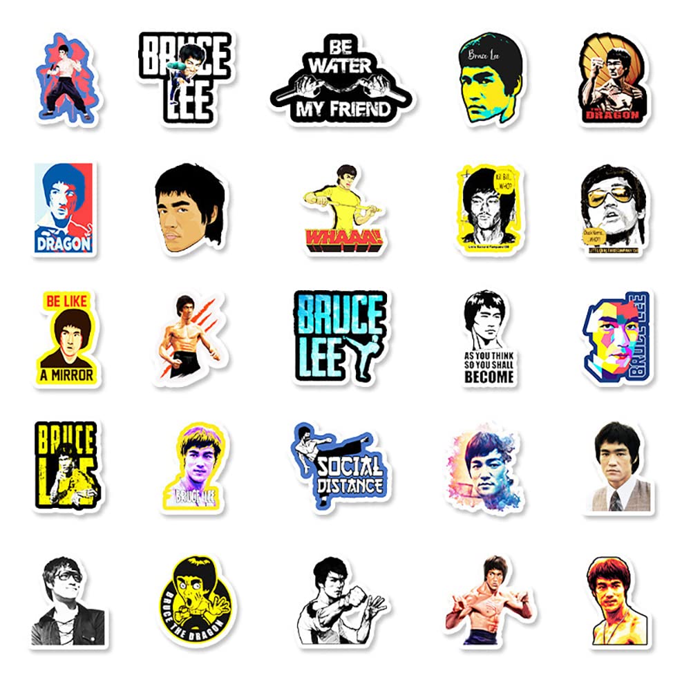 Amazon.co.jp: BRUCE LEE ステッカー 51枚セット PVC 防水 ブルー