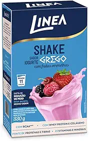 Linea Shake Sabor Iogurte Grego Com Frutas Vermelhas - 330G