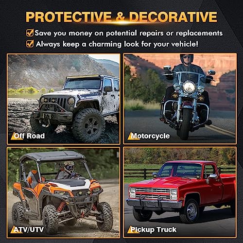 Image of Auxbeam XP-Ultra Series 3 Inch Black Protective Light Covers, Offroad LED Pods Lens Cap, On Road /Off Road, Snap-On Design, for 3 inch Specific Light Models, 2 Packs