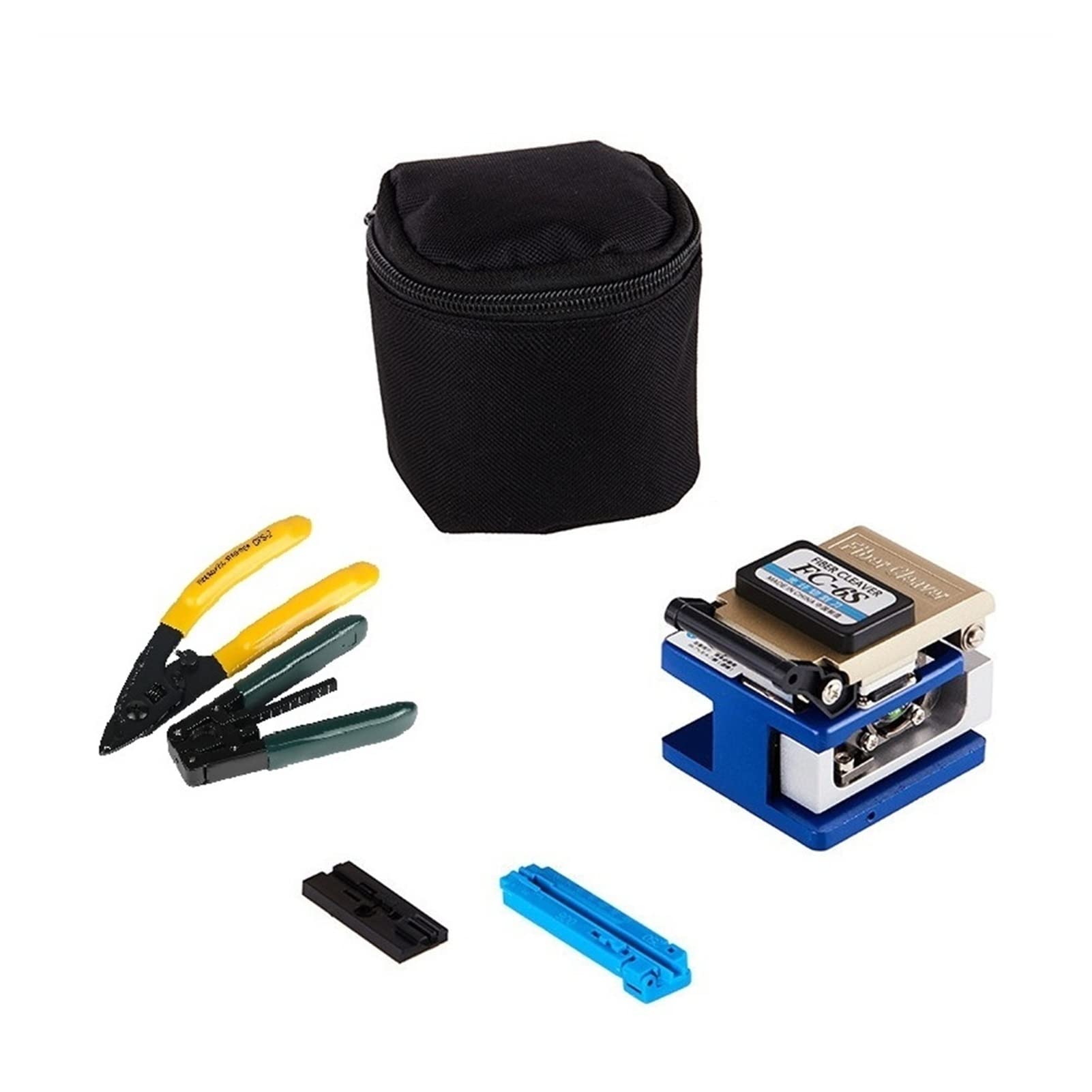 LNHHG Fiber Cleaver, FTTH Fiber Optic Splice Tool Kit Cutter Optical Cleaver FC-6S Cutting knife +bag + CFS-2