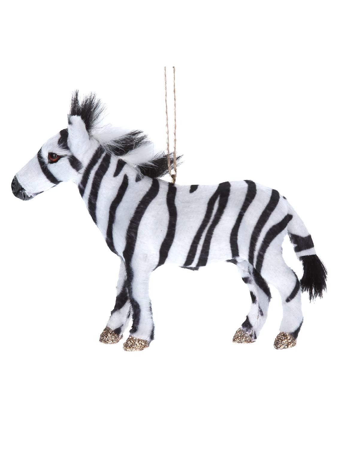 Gisela Graham Safari Animals Faux Fur Decoration Various Animals (Zebra 13cm)