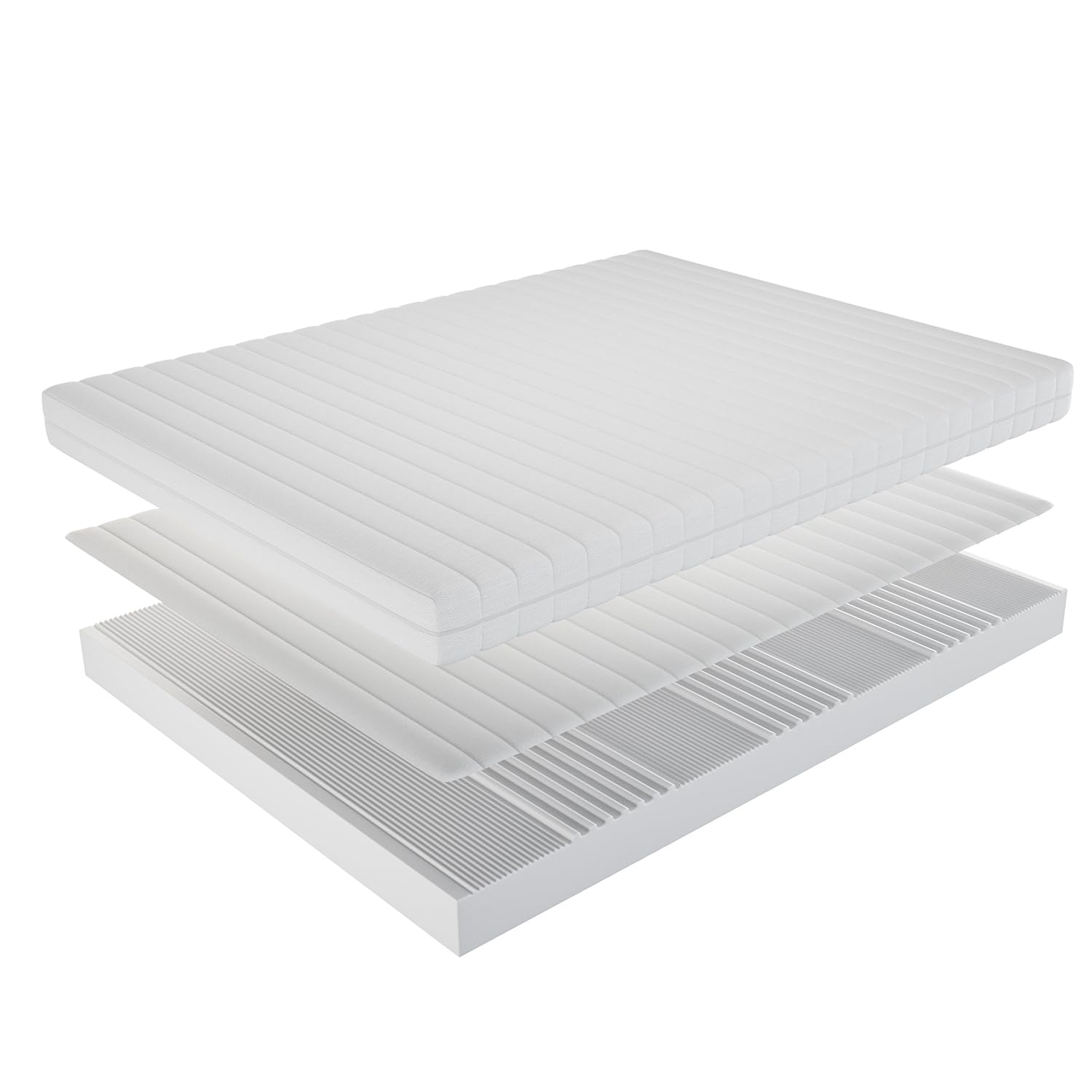 BOLLI Matelas en Mousse 140x190, 7 Zones de Confort, Réversible Été/Hiver, Respirable, Hauteur 14 cm (140x190x14cm) L-CD-Gmd-1