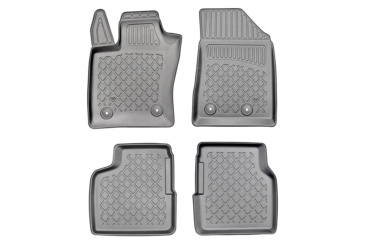 MTM Tappetini TPE per Jeep Compass 4xe Plug-in Hybrid 2020- Bordi Rialzati, su Misura con Design a Vaschetta cod. 3P 10926