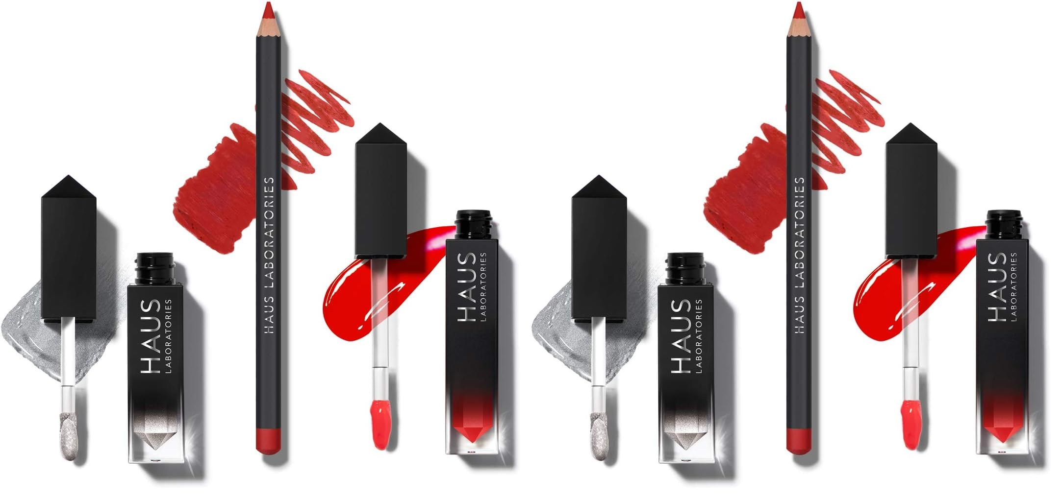 HAUS LABORATORIES By Lady Gaga: HAUS OF COLLECTIONS | ($64 Value) Makeup Kit with Bag, Liquid Eyeshadow, Lip Liner Pencil, and Lip Gloss Available in 13 Sets, Vegan & Cruelty-Free | 3-Piece Value Set