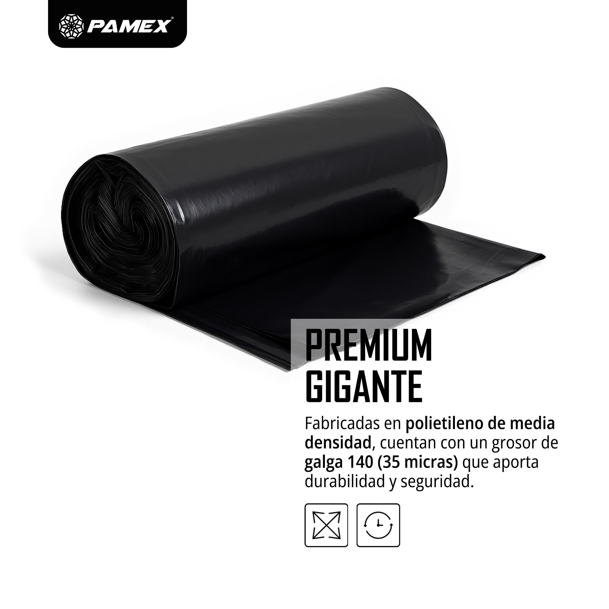 Pamex - Bolsa Basura 130l Premium Gigante - 20 Sets