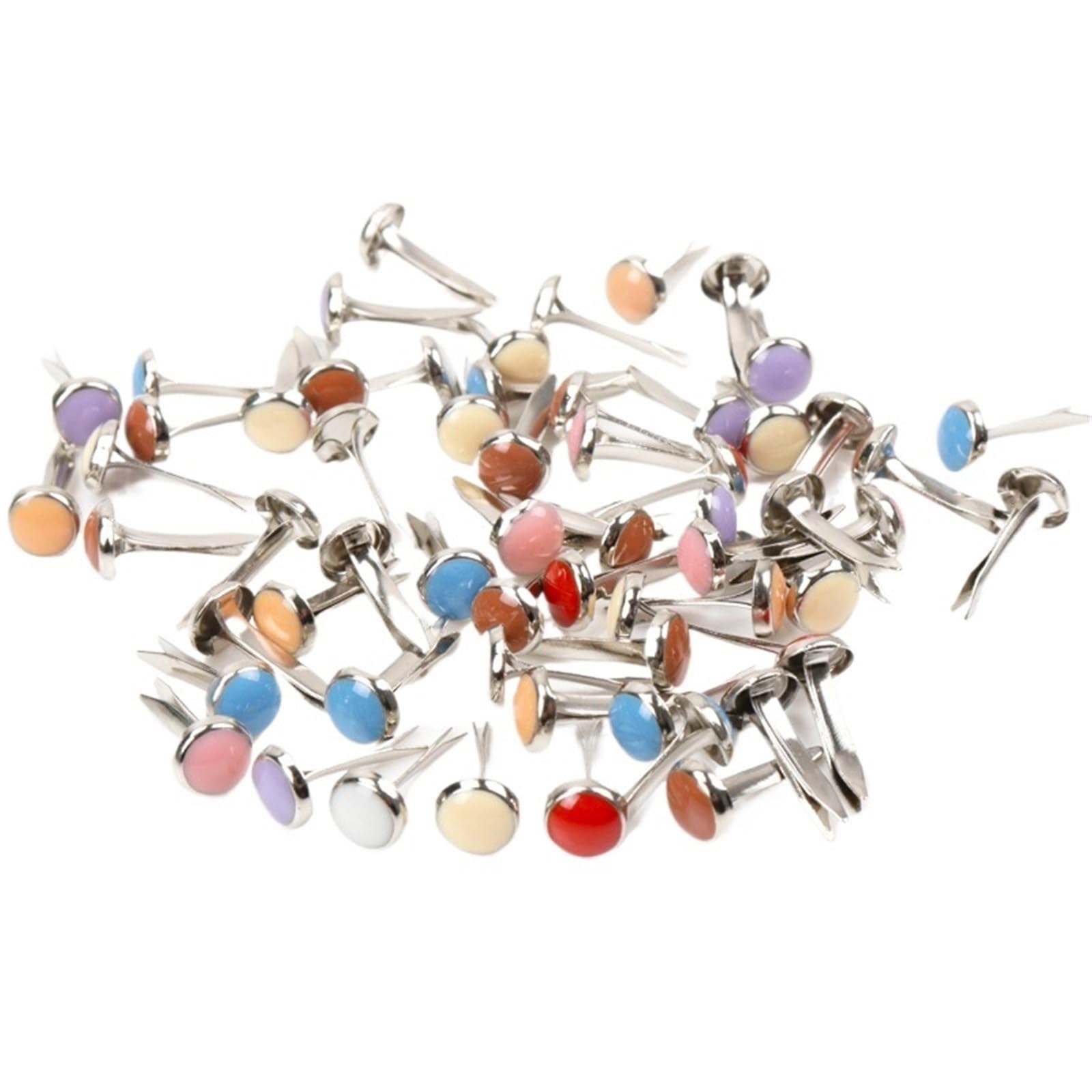 Brad Tropfenförmige runde Brad-Nieten, Spikes, Scrapbooking, Verzierung, Verschluss, Brads, Basteln, Drucknadel, Dekoration, Nieten, 7 x 14 mm