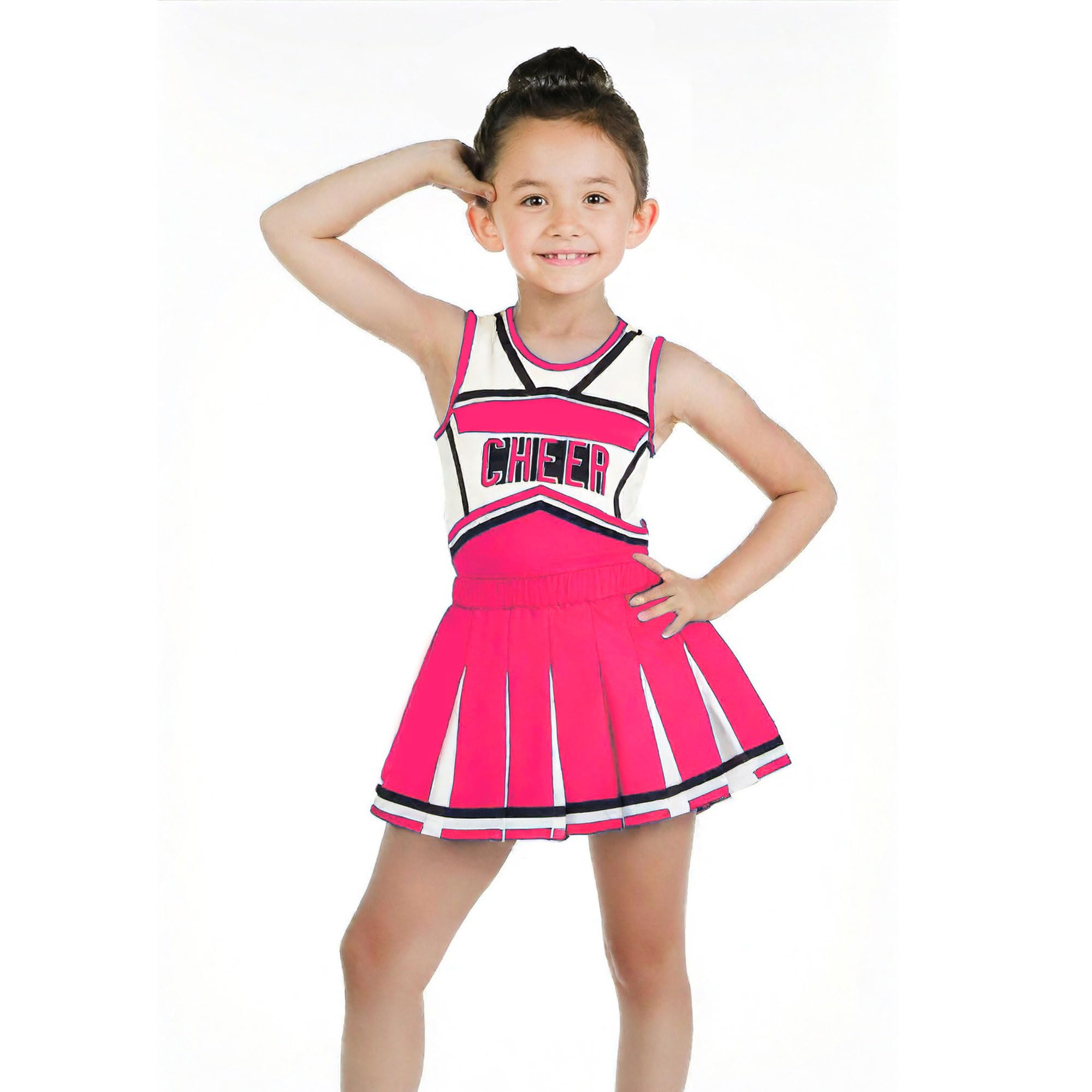 Amazon.com: Danzcue Cheerleader Costume for Girls, Cheerleader