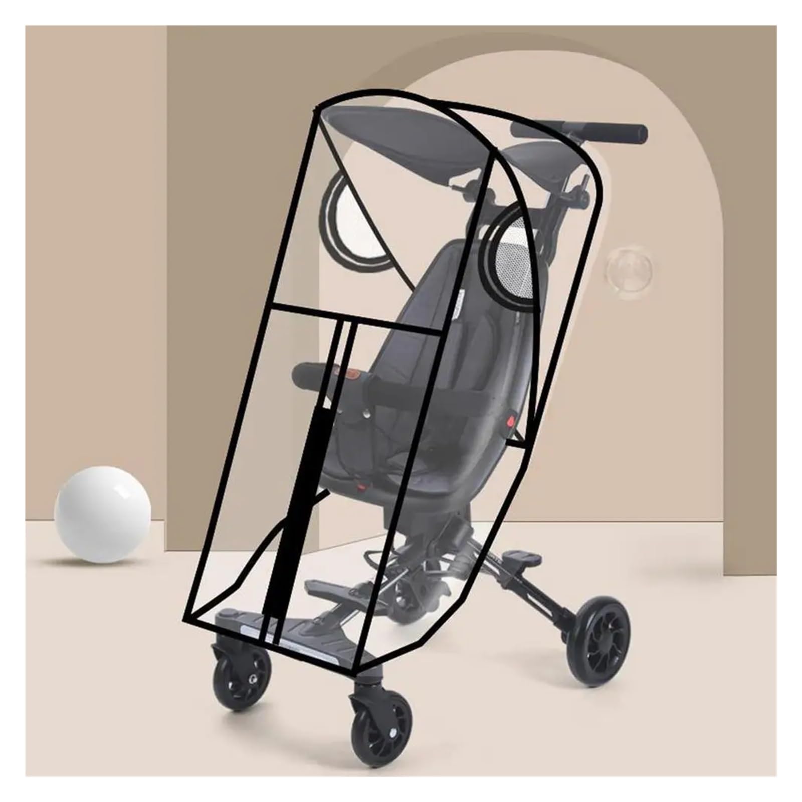 Copertura antipioggia for passeggino in EVA | scenario di utilizzo: protezione for passeggini da pioggia, vento, neve, freddo,