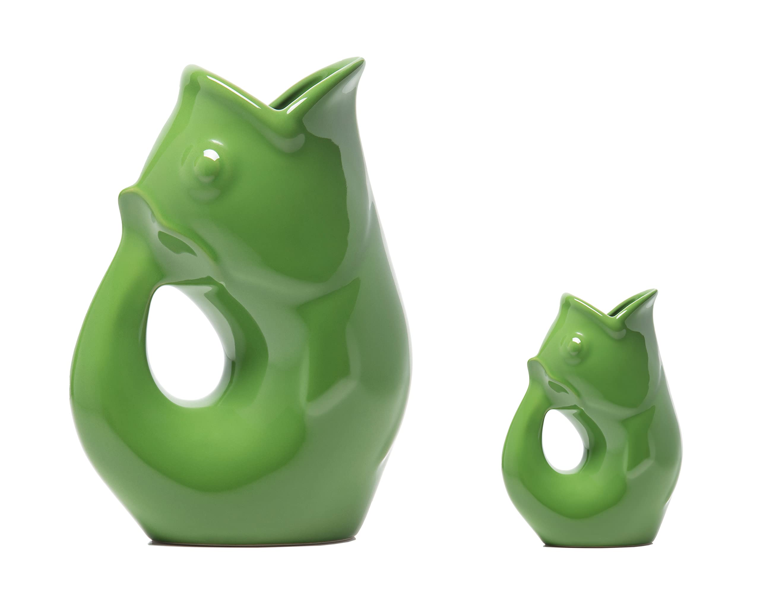 Gurgle Pot Lot De 2 Pichets à Poisson – Noir, Design D'inspiration Française, Grand Pichet De 1,2 L Avec Crème Assortie, La Vaisselle Parfaite Pour L'intérieur Ou L'extérieur