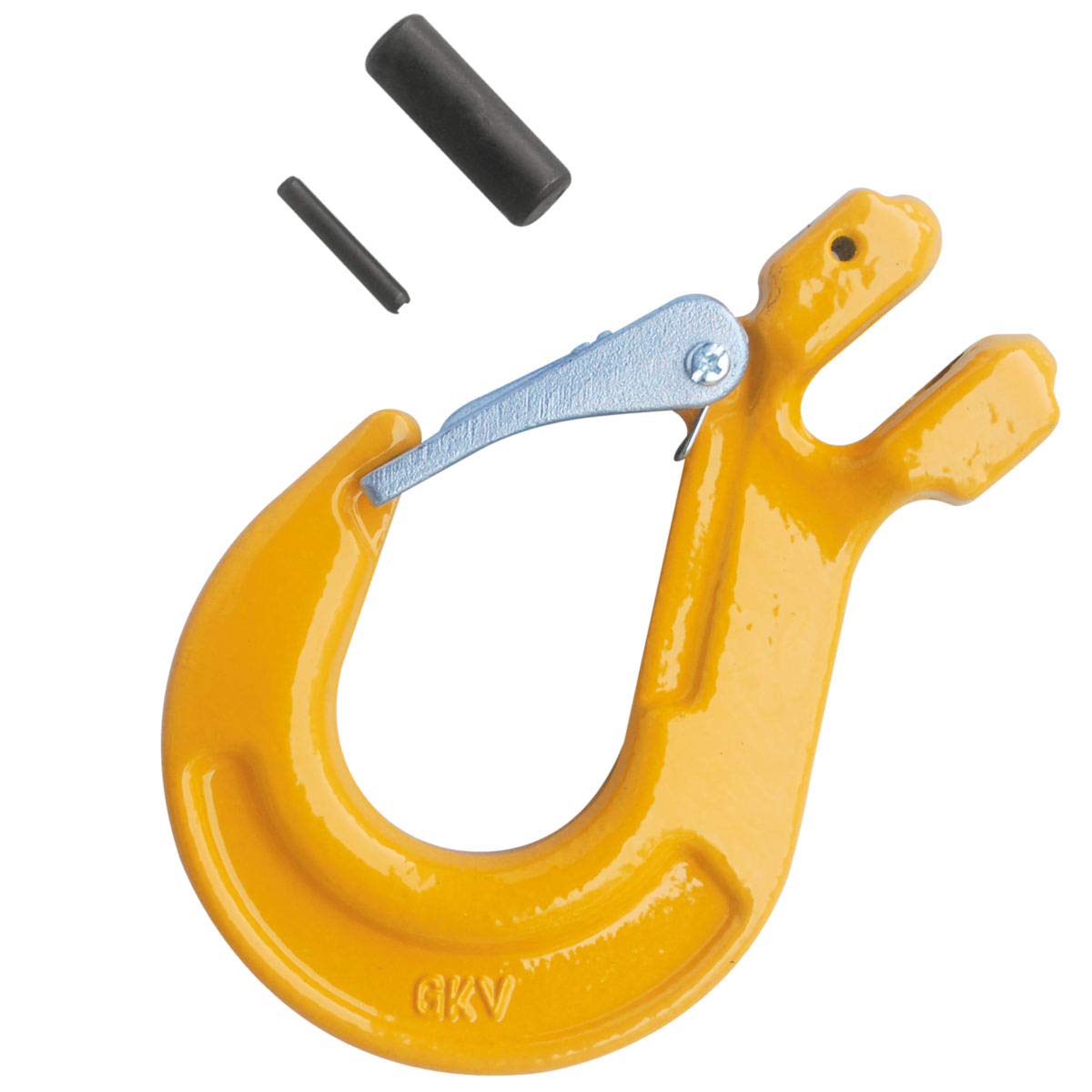 3/8" Grade 80 Clevis Sling Hook with Safety Steel Latch Breaking Strength 28400 LBS WLL 7100 LBS
