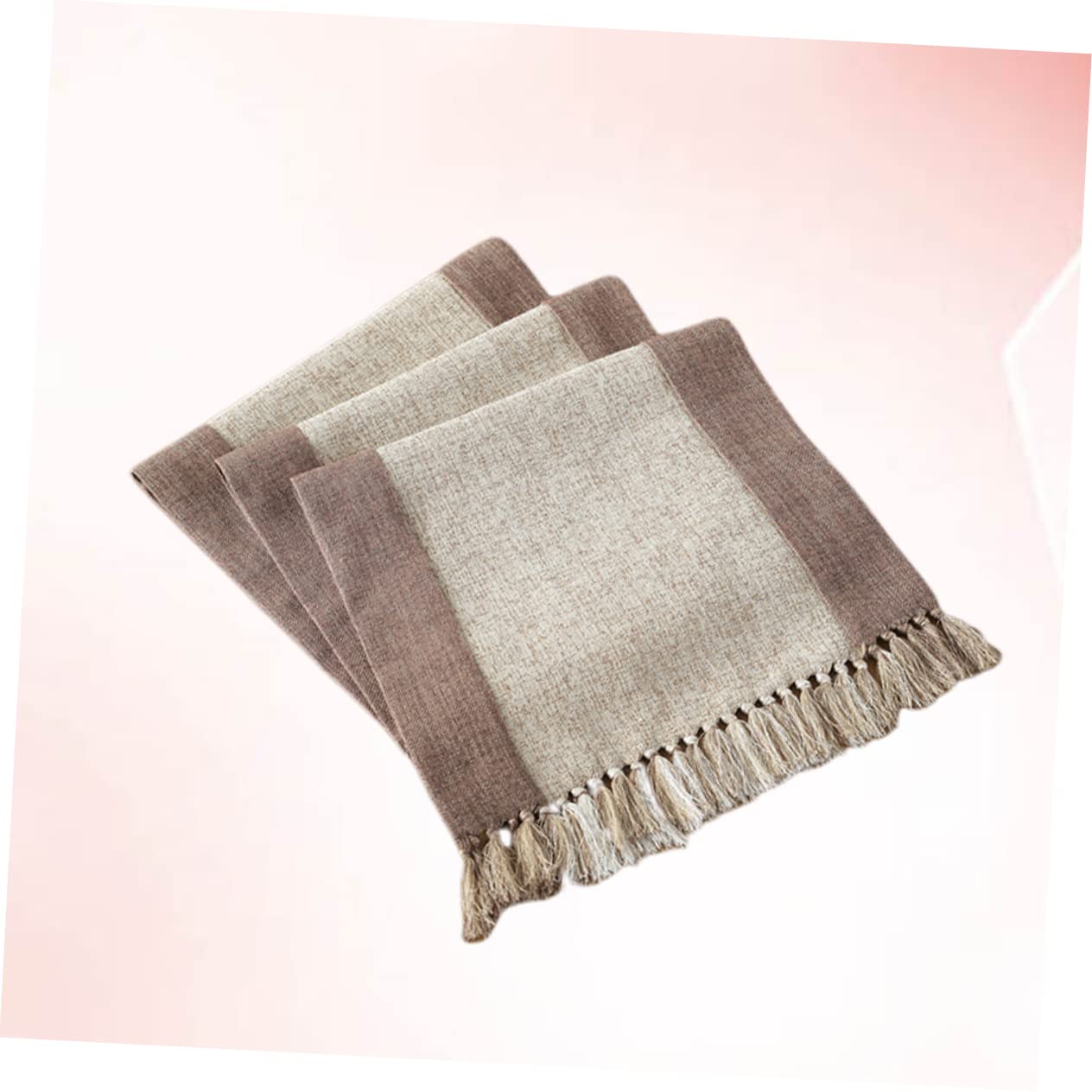 Ciieeo Runner da Tavolo Nappine 38x200 Cm in Cotone Beige